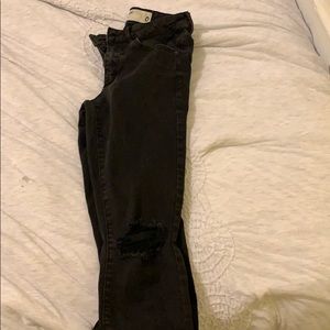 black high waisted garage jeans